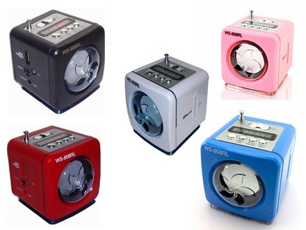 Caixa de som com rádio FM e entrada para USB e MICRO SD